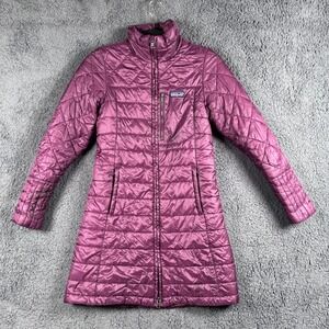 Patagonia Radalie Parka Jacket Women XS Burgundy Quilted Puffer Insulated Puffer